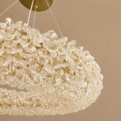 Celia-lustra led Diam.40cm cu pietre de cristal