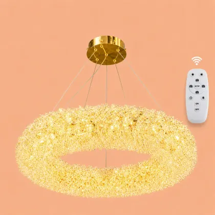 Celia-lustra led Diam.40cm cu pietre de cristal