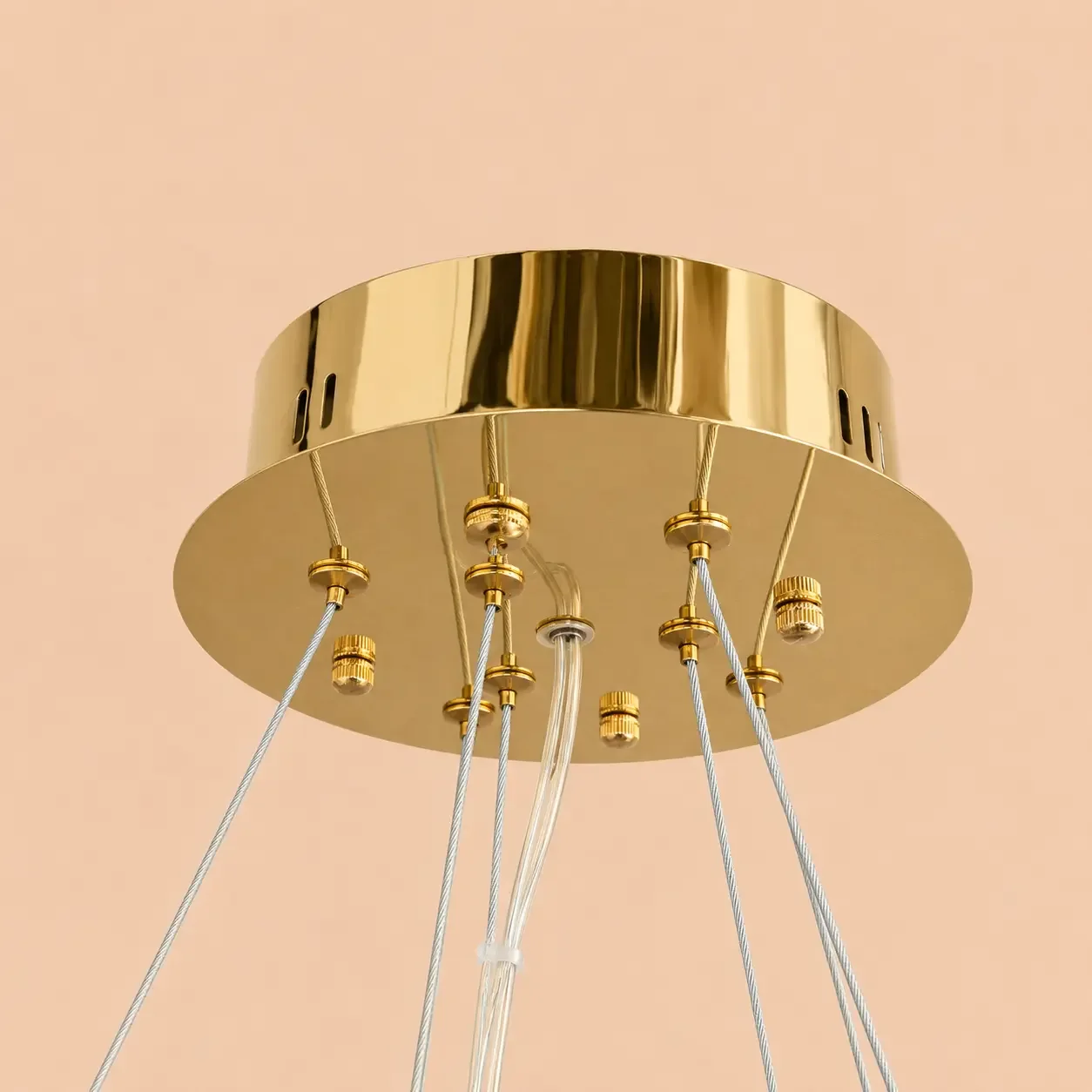 Celia-lustra led 2 cercuri cu pietre de cristal