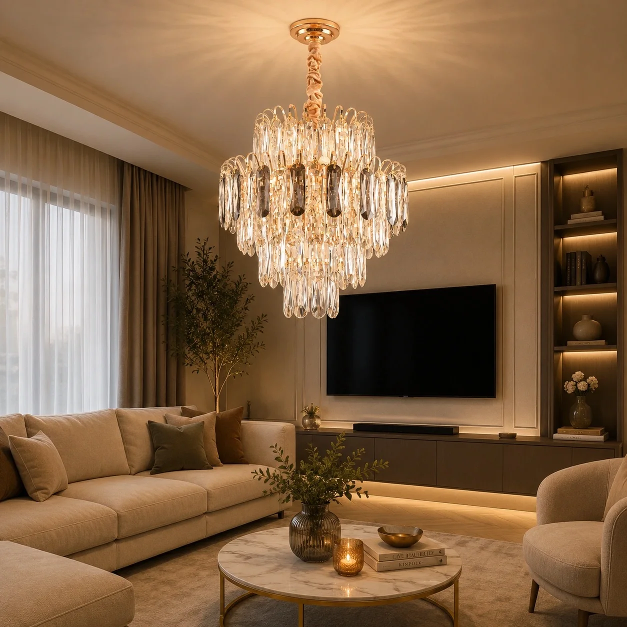 Velmora-Candelabru Diam.40cm cu 7 Becuri