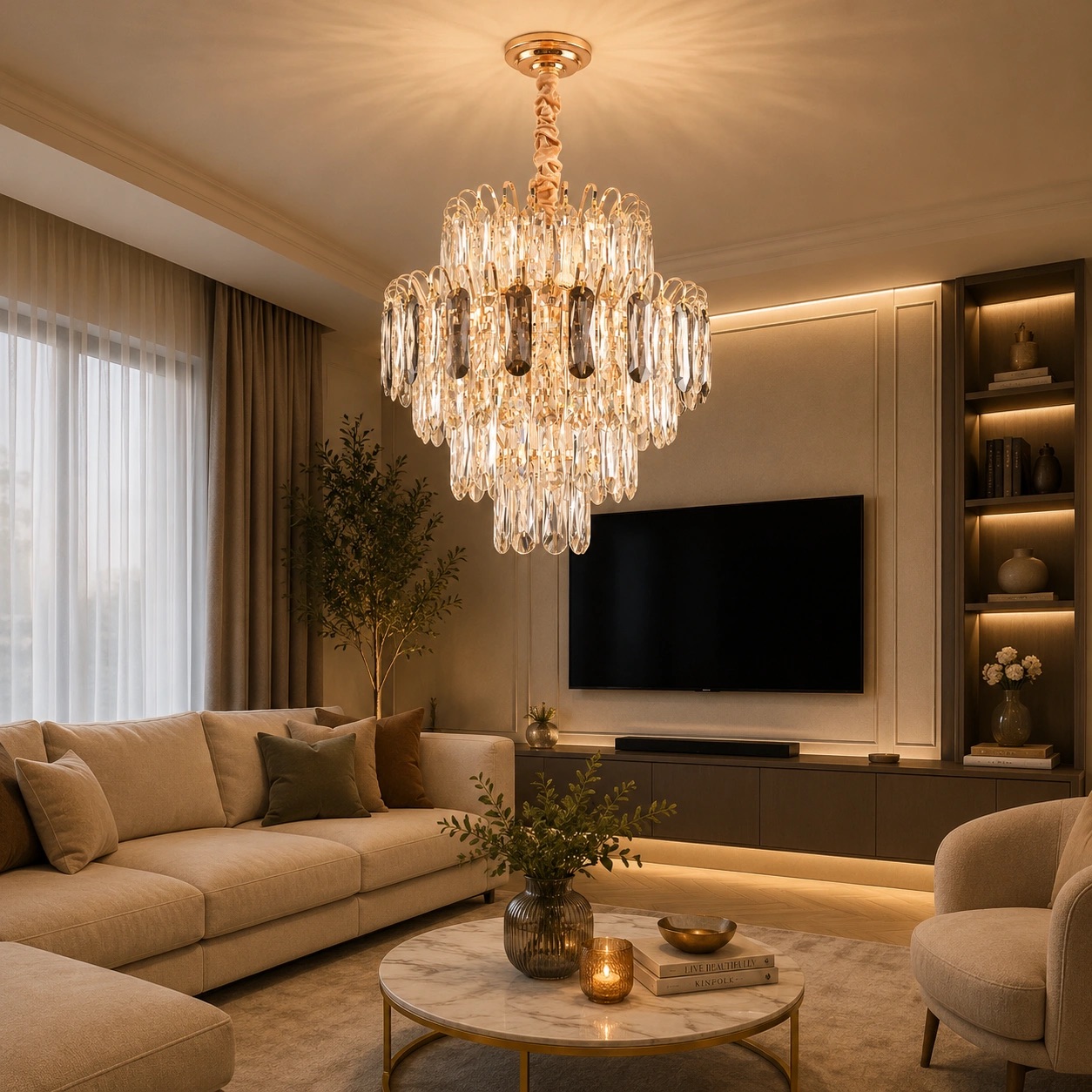 Velmora-Candelabru Diam.40cm cu 7 Becuri