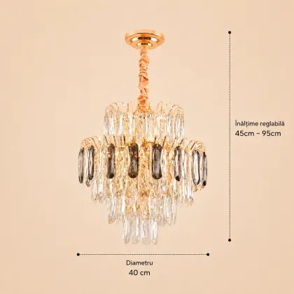 Velmora-Candelabru Diam.40cm cu 7 Becuri