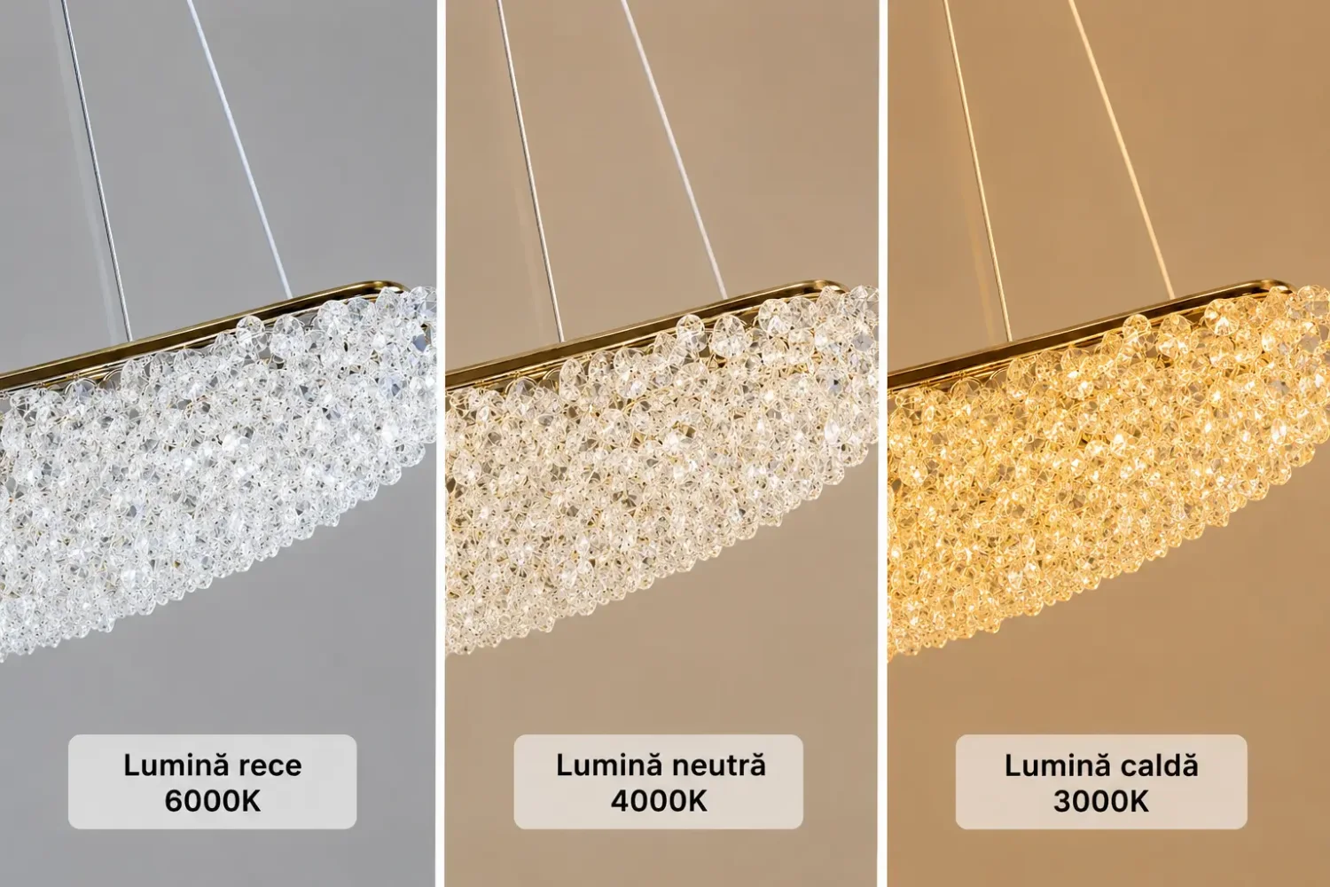 Celia-lustra led semiluna cu pietre de cristal