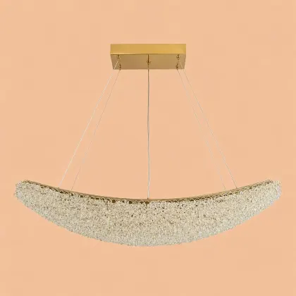Celia-lustra led semiluna cu pietre de cristal