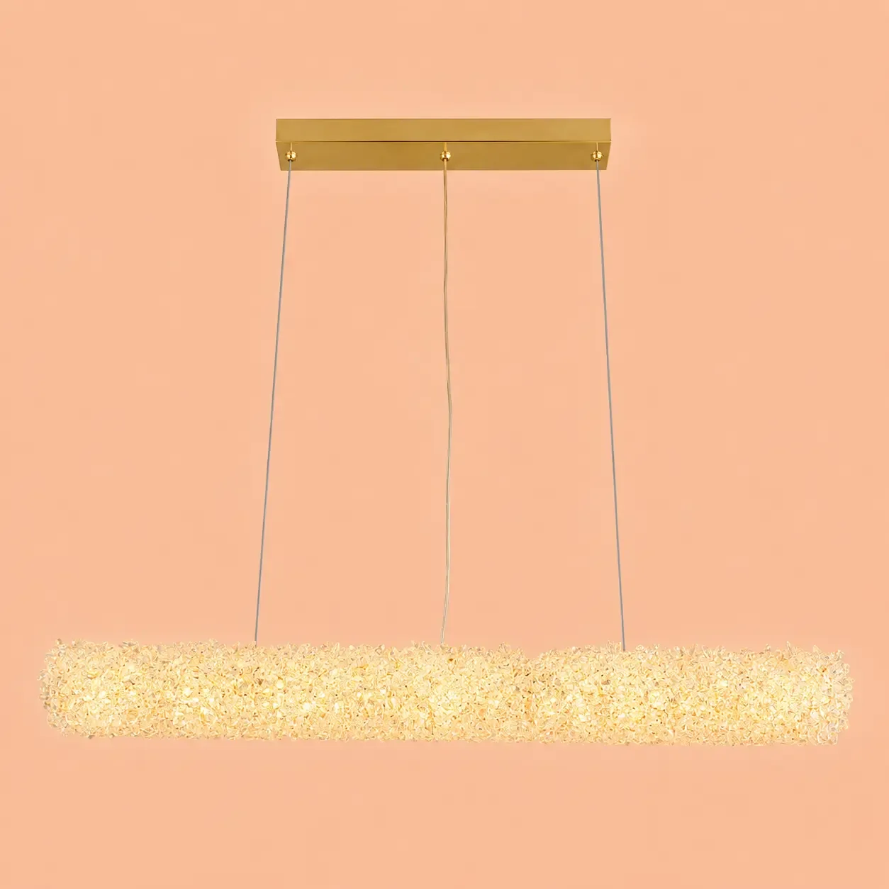 Celia-lustra led linie cu pietre de cristal