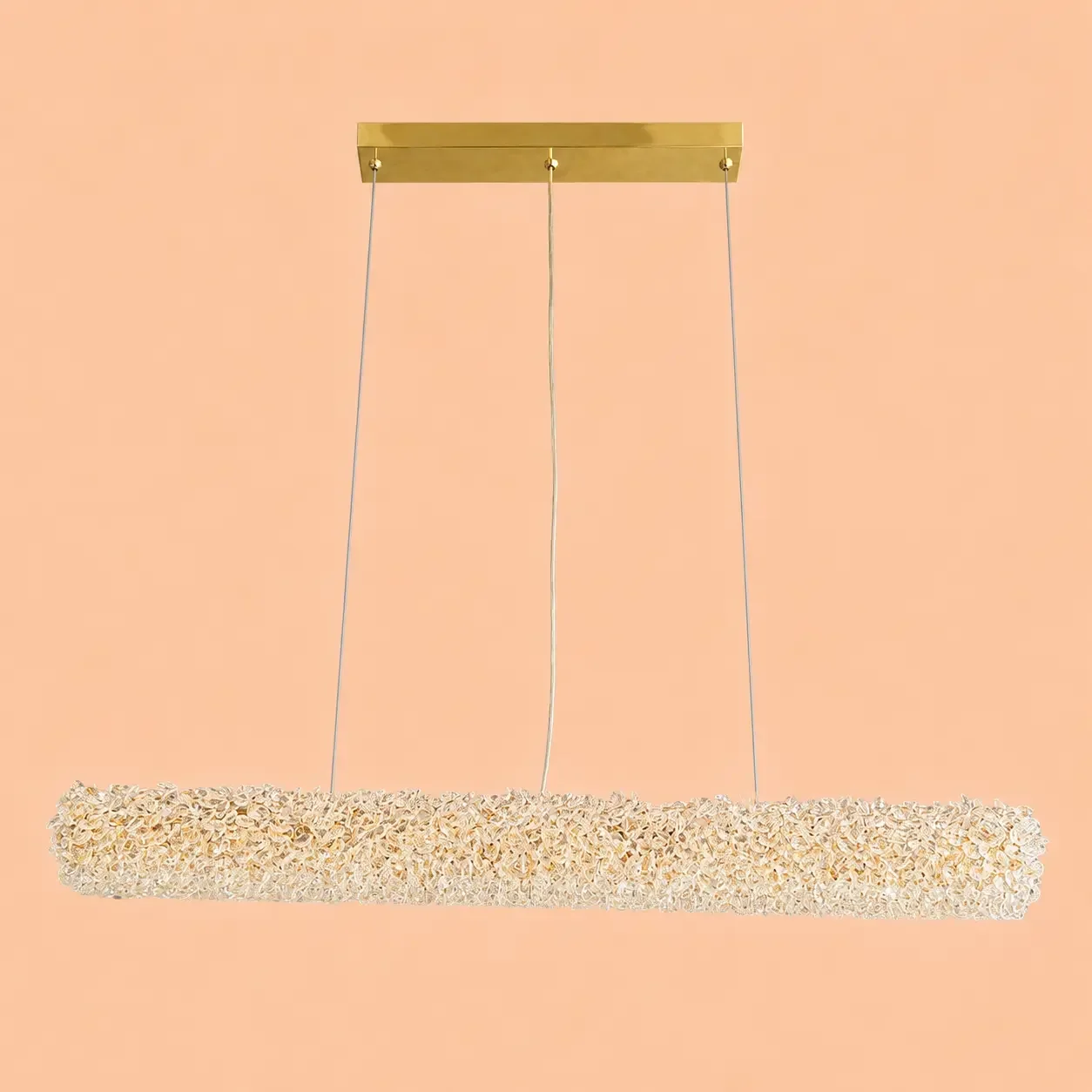 Celia-lustra led linie cu pietre de cristal