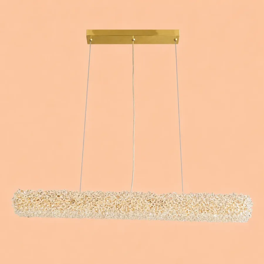 Celia-lustra led linie cu pietre de cristal