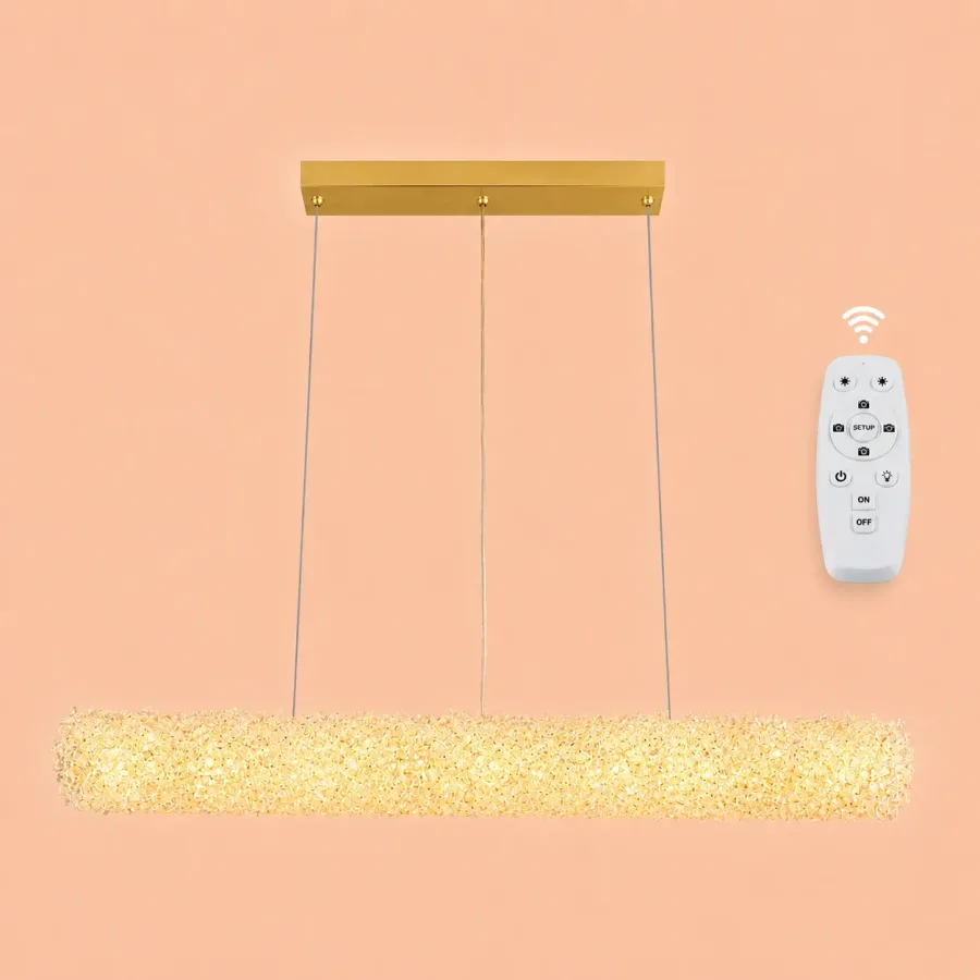 Celia-lustra led linie cu pietre de cristal