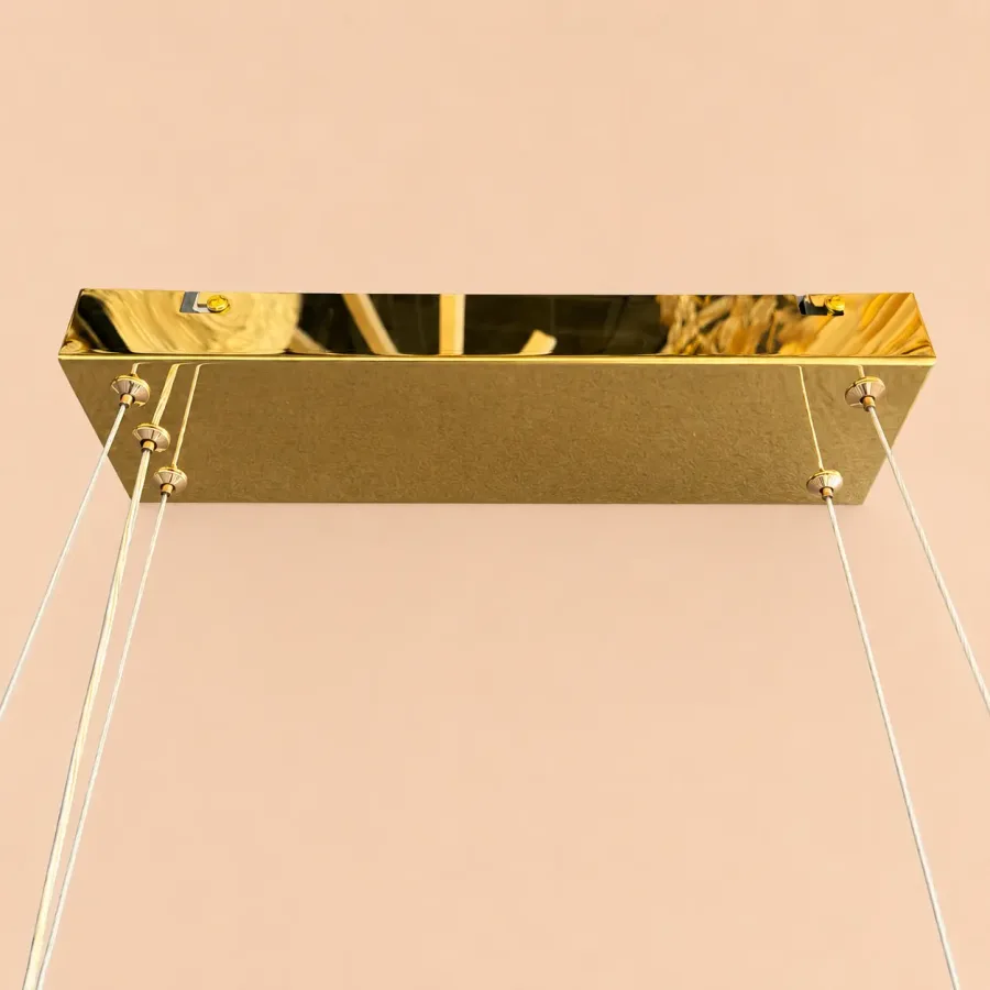 Celia-lustra led ovala cu pietre de cristal
