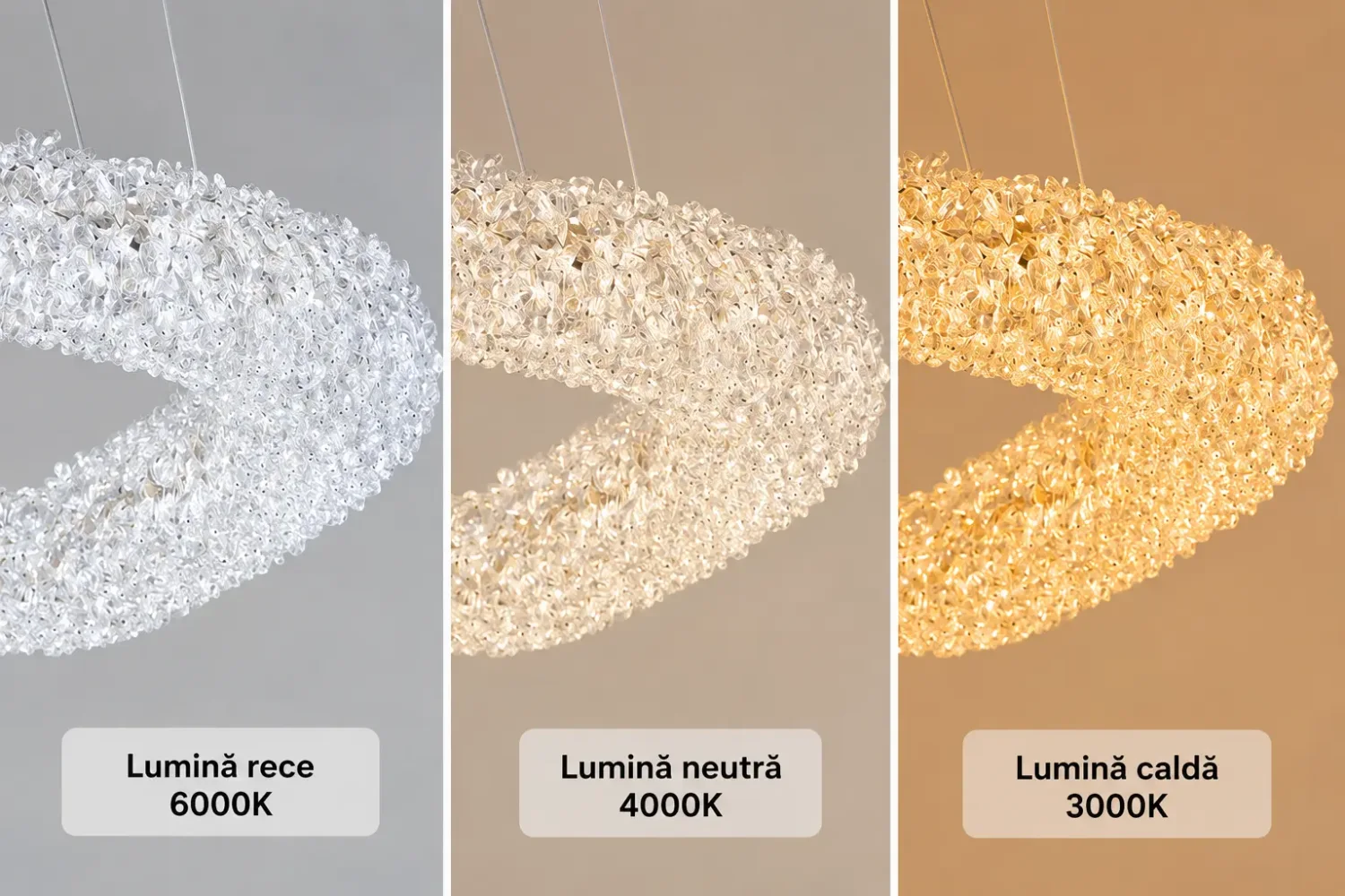 Celia-lustra led patrata cu pietre de cristal