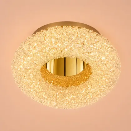 Celia-plafoniera led Diam.40cm cu pietre de cristal