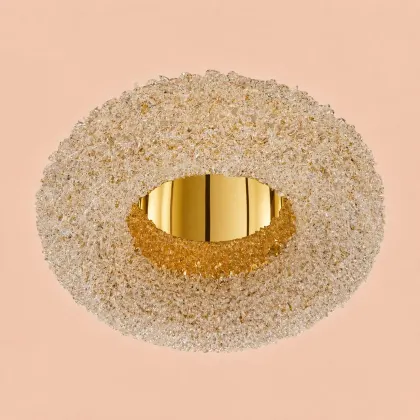 Celia-plafoniera led Diam.40cm cu pietre de cristal