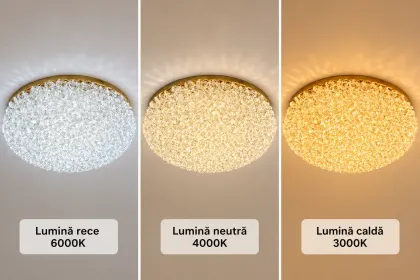 Celia-lustra led aplicata Diam.40cm cu pietre de cristal