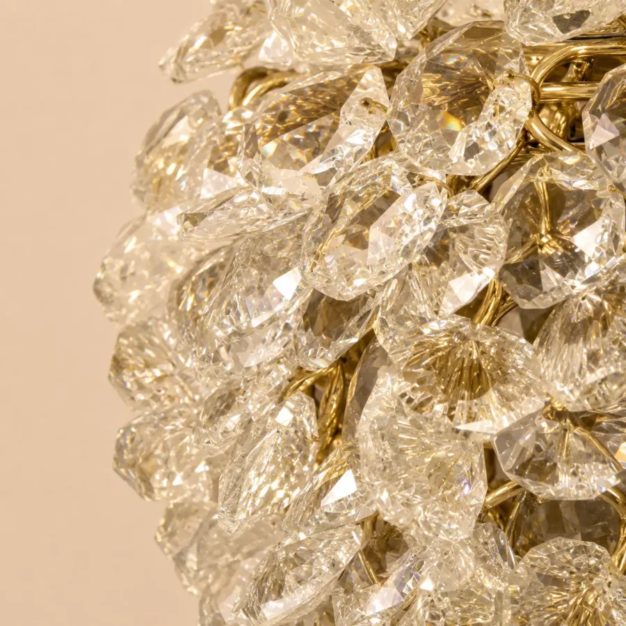 Celia-aplica led aurie bila cu pietre de cristal