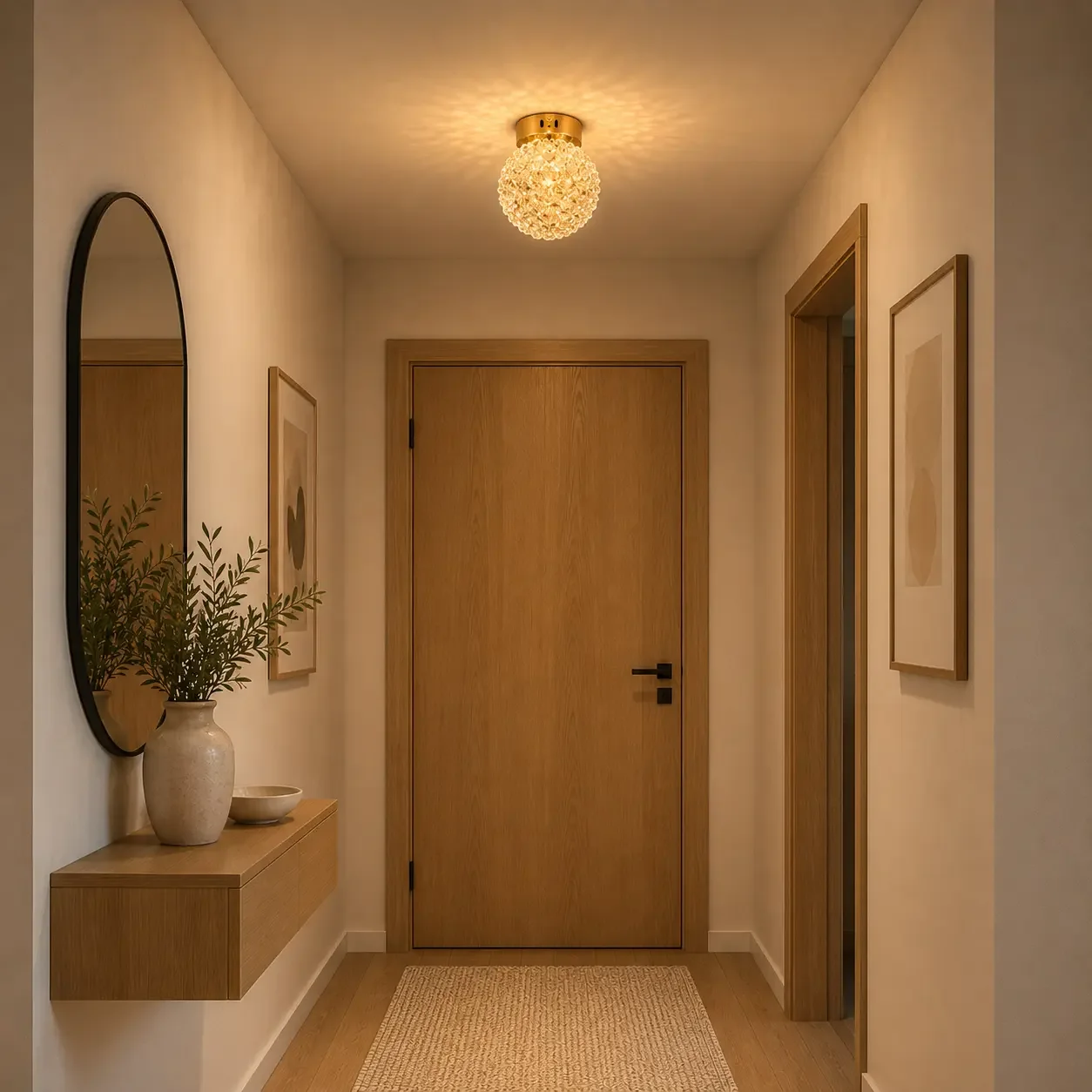 Celia-lustra led aplicata Diam.15cm cu pietre de cristal