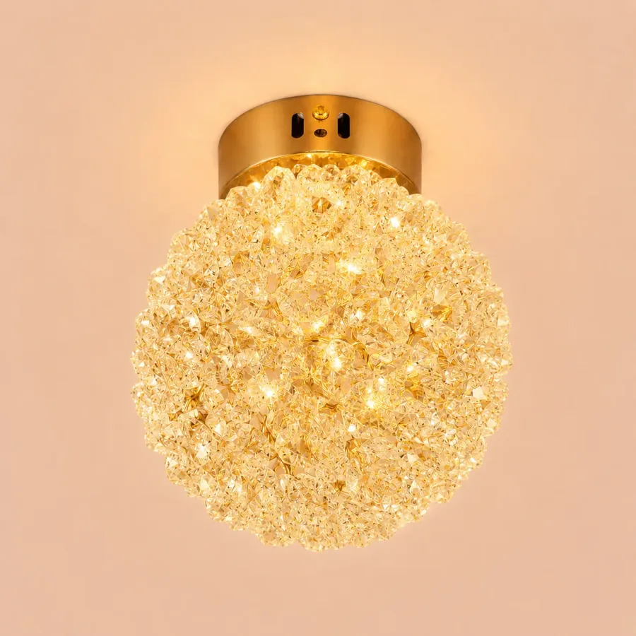 Celia-lustra led aplicata Diam.15cm cu pietre de cristal