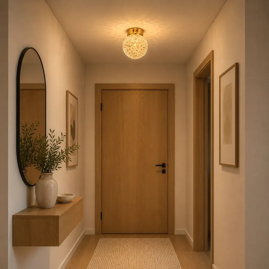 Celia-lustra led aplicata Diam.15cm cu pietre de cristal
