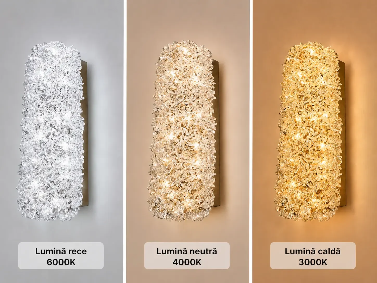 Celia-aplica led aurie cu pietre de cristal