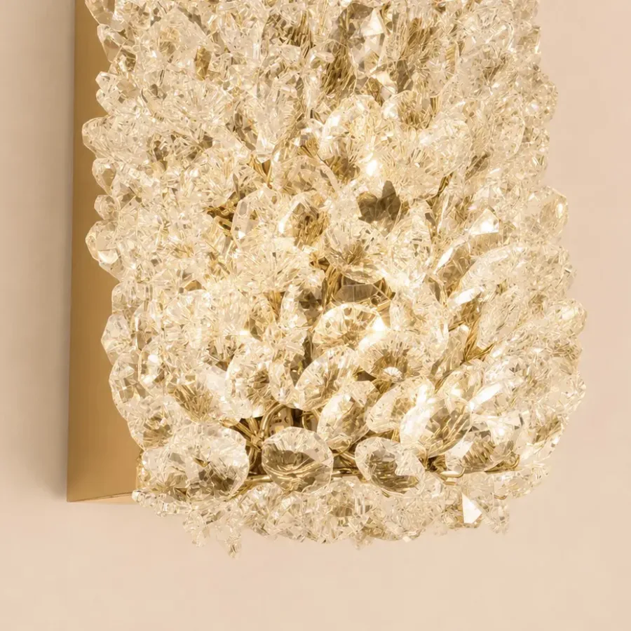 Celia-aplica led aurie cu pietre de cristal