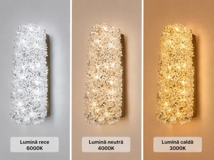 Celia-aplica led aurie cu pietre de cristal