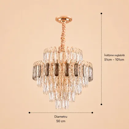 Velmora-Candelabru Diam.50cm cu 12 Becuri