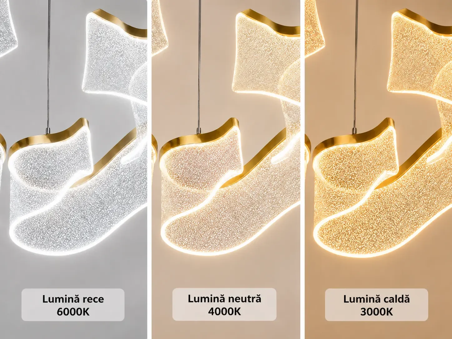 Kaleo-lustra led stralucitoare diam.50cm cu telecomanda