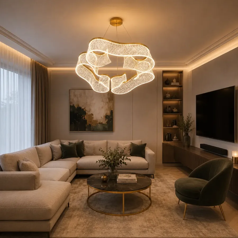 Kaleo-lustra led stralucitoare diam.50cm cu telecomanda