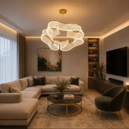 Kaleo-lustra led stralucitoare diam.50cm cu telecomanda