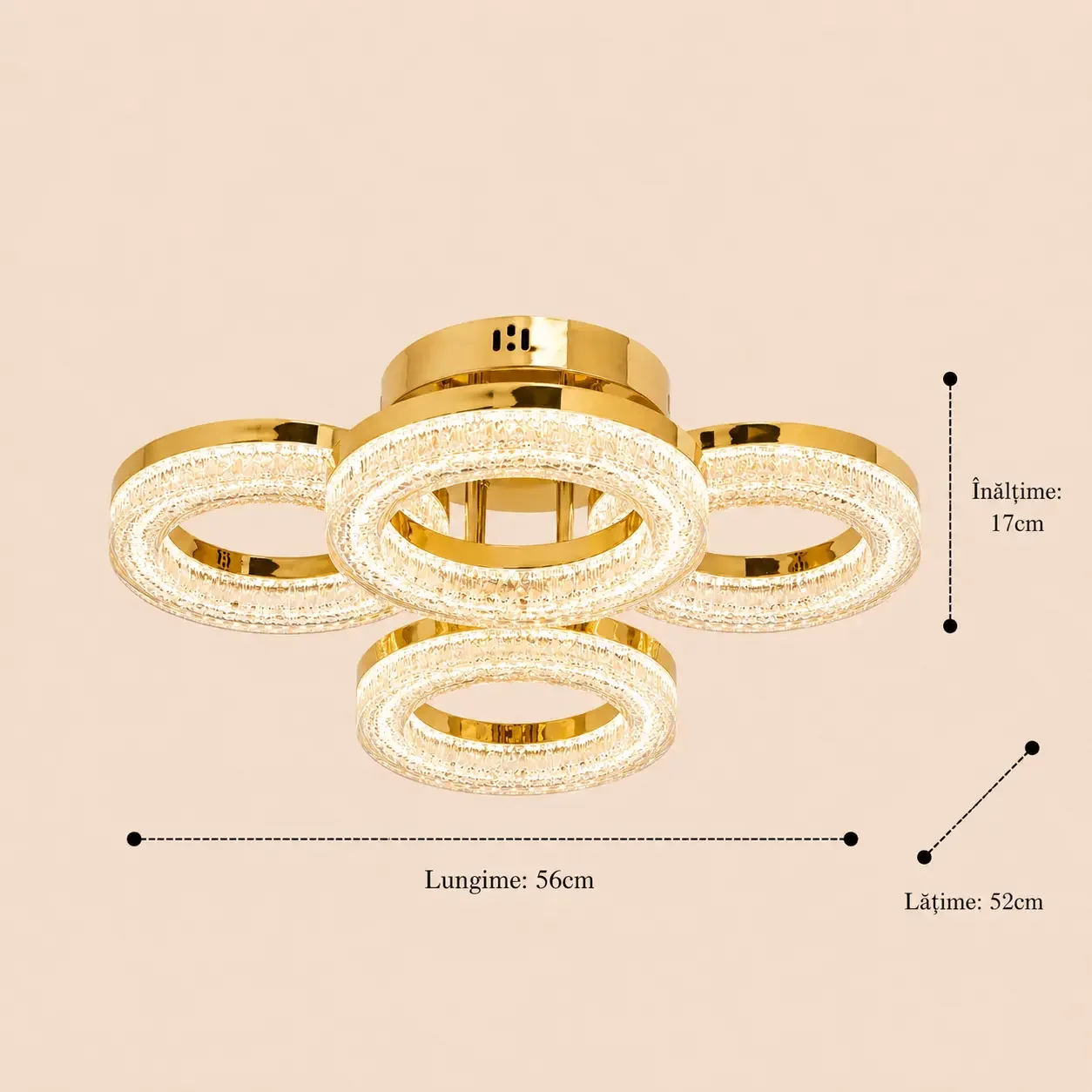Charm-lustra led eleganta cu telecomanda