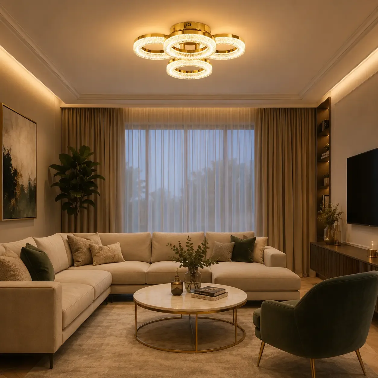 Charm-lustra led eleganta cu telecomanda