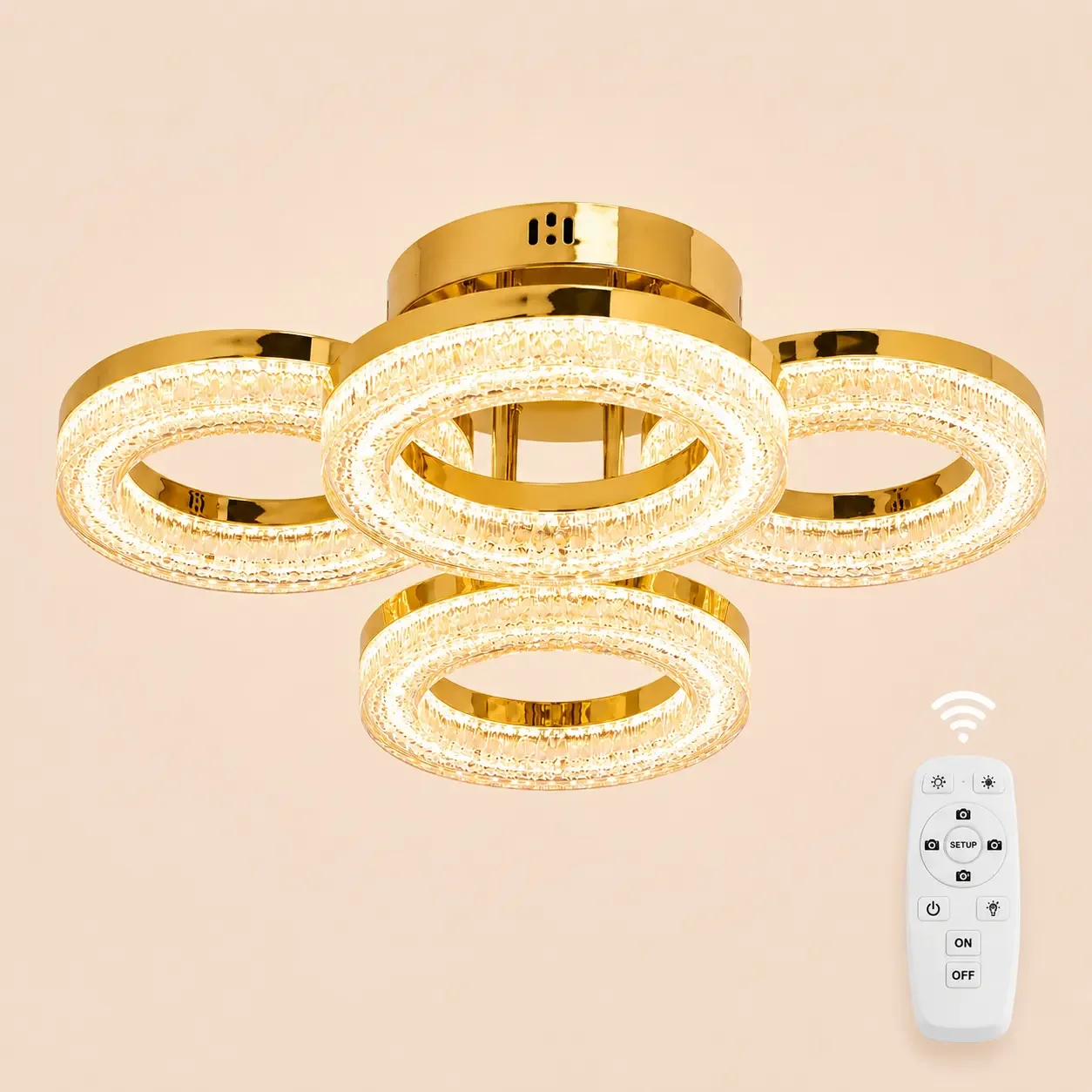 Charm-lustra led eleganta cu telecomanda