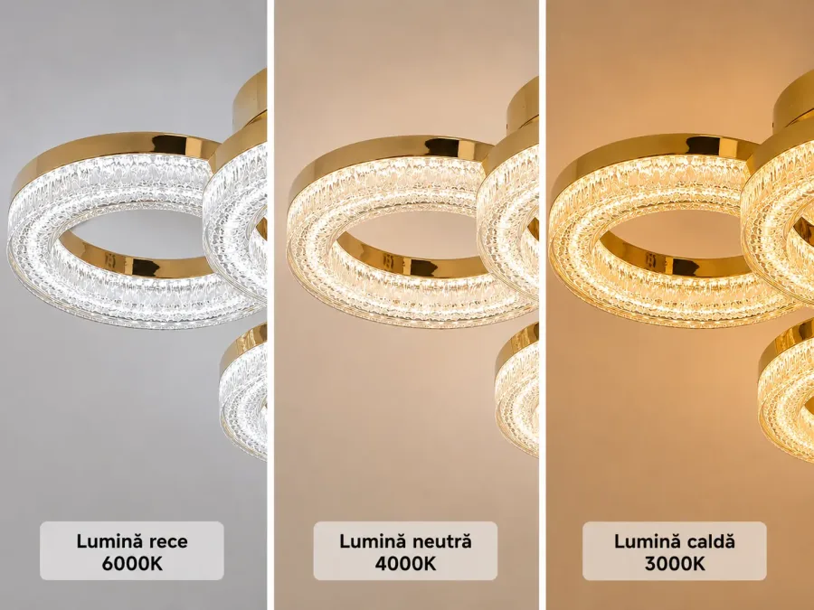 Charm-lustra led eleganta cu telecomanda