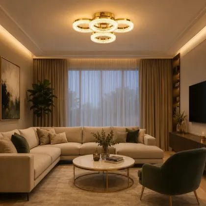 Charm-lustra led eleganta cu telecomanda