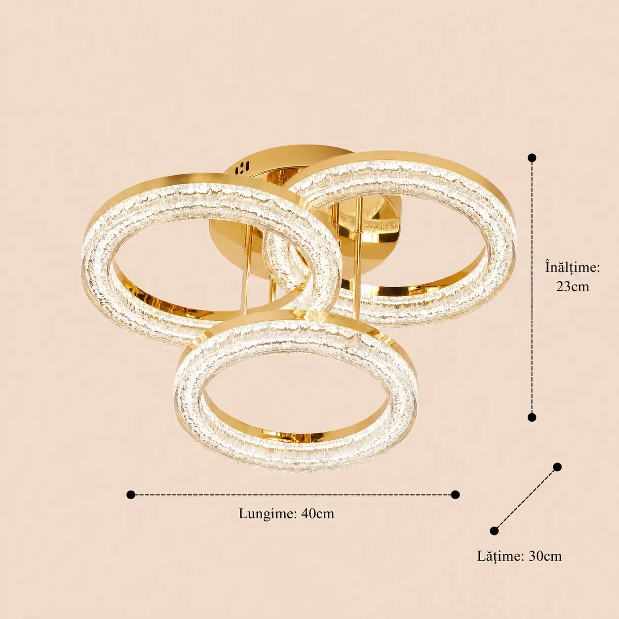 Charm-lustra led eleganta cu telecomanda