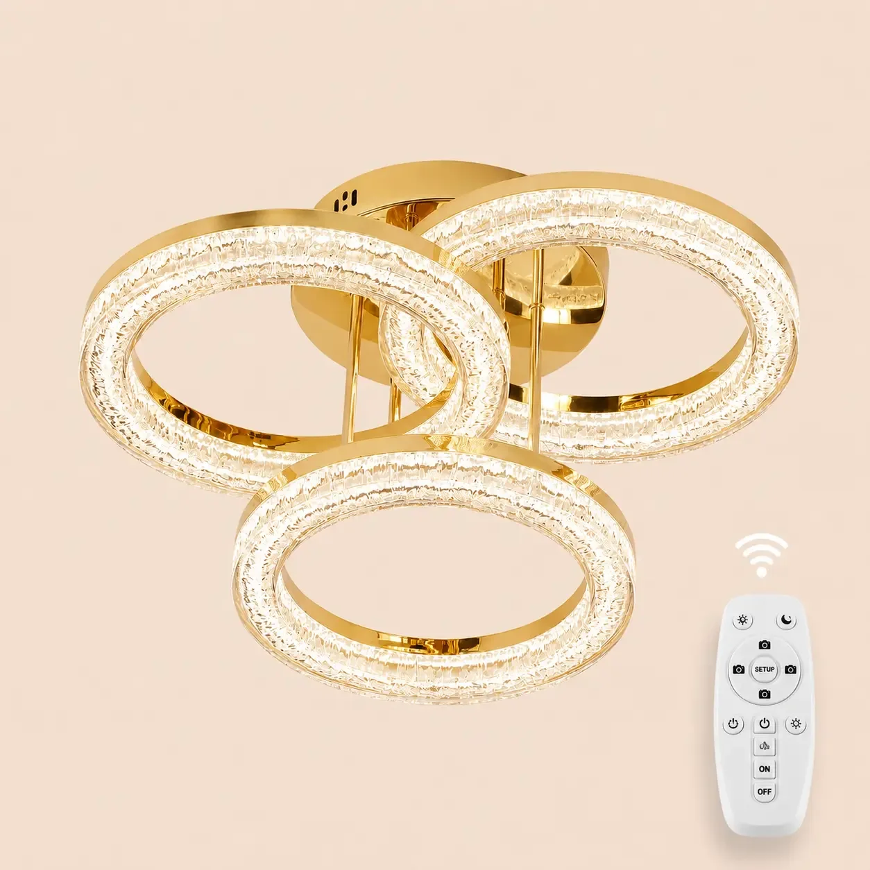 Charm-lustra led eleganta cu telecomanda