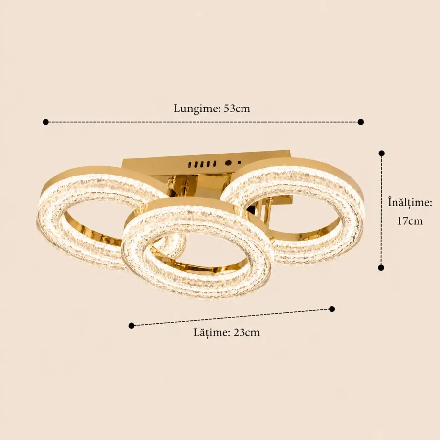 Charm-lustra led eleganta cu telecomanda