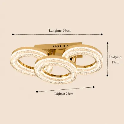 Charm-lustra led eleganta cu telecomanda