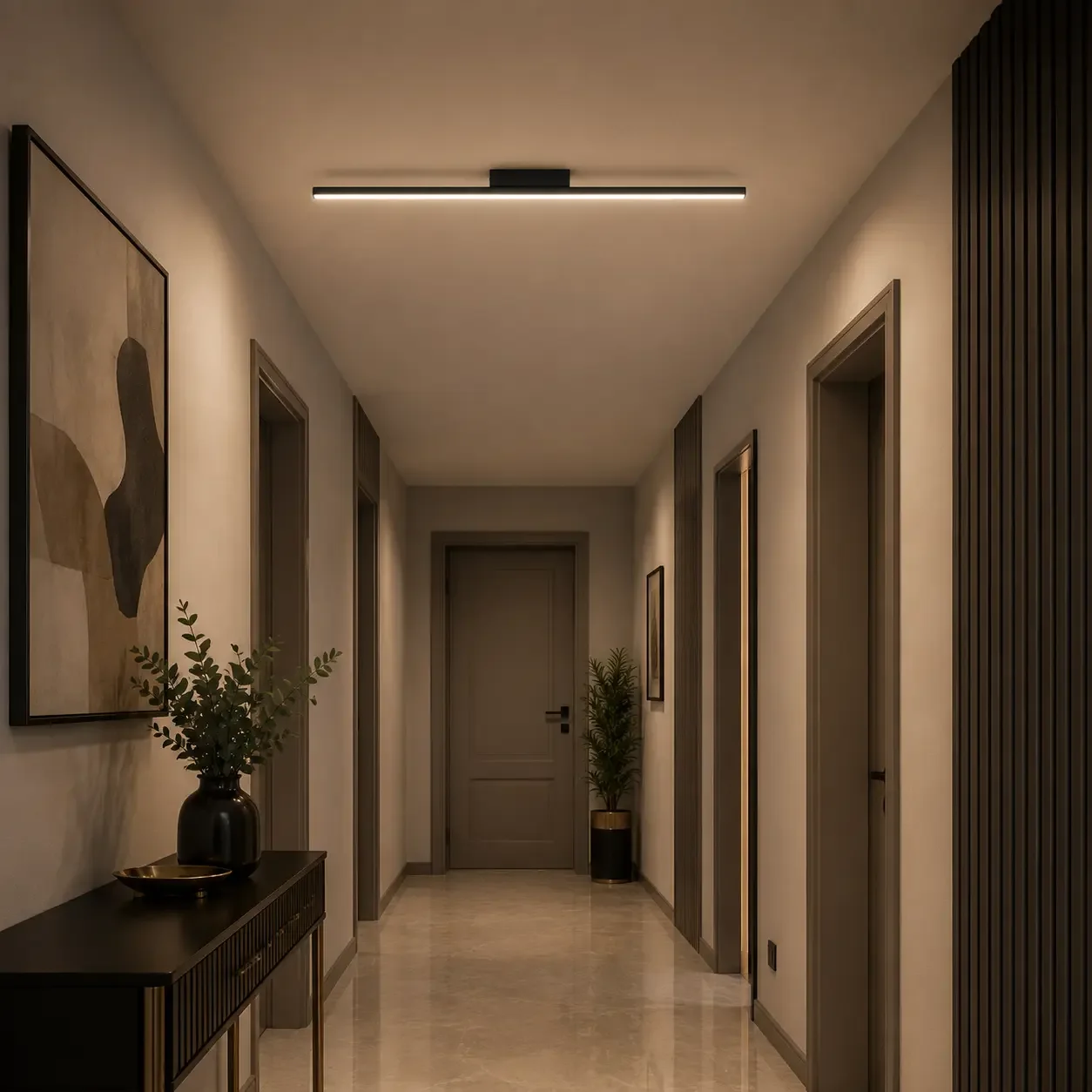 Linea-aplica led 80cm neagra