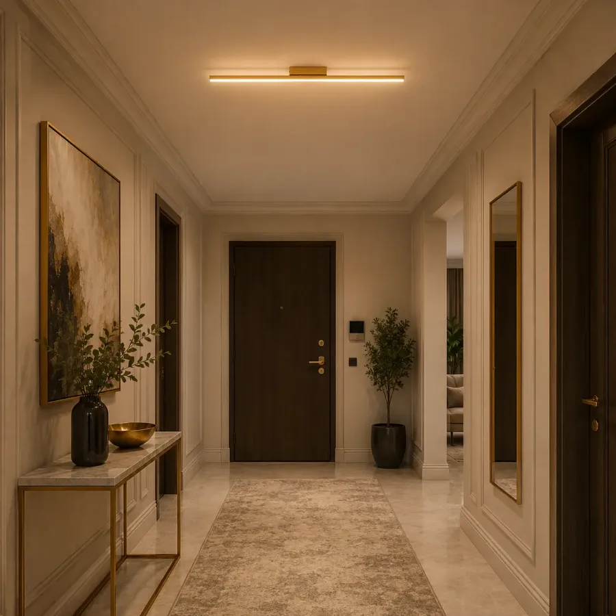 Linea-aplica led 60cm aurie