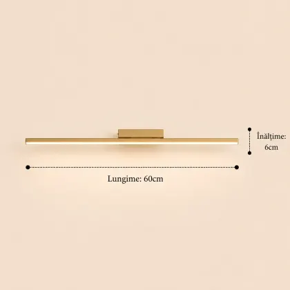 Linea-aplica led 60cm aurie