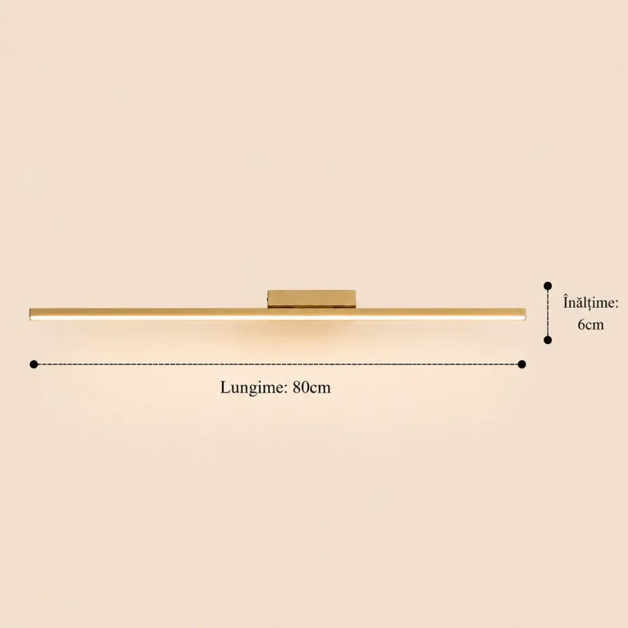 Linea-aplica led 80cm aurie