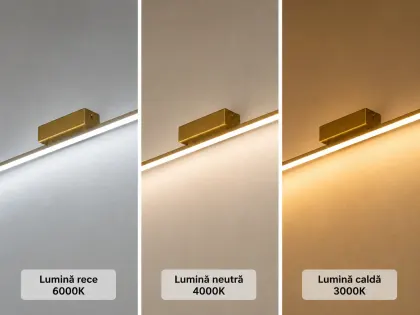 Linea-aplica led 80cm aurie