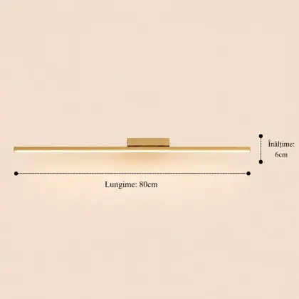 Linea-aplica led 80cm aurie