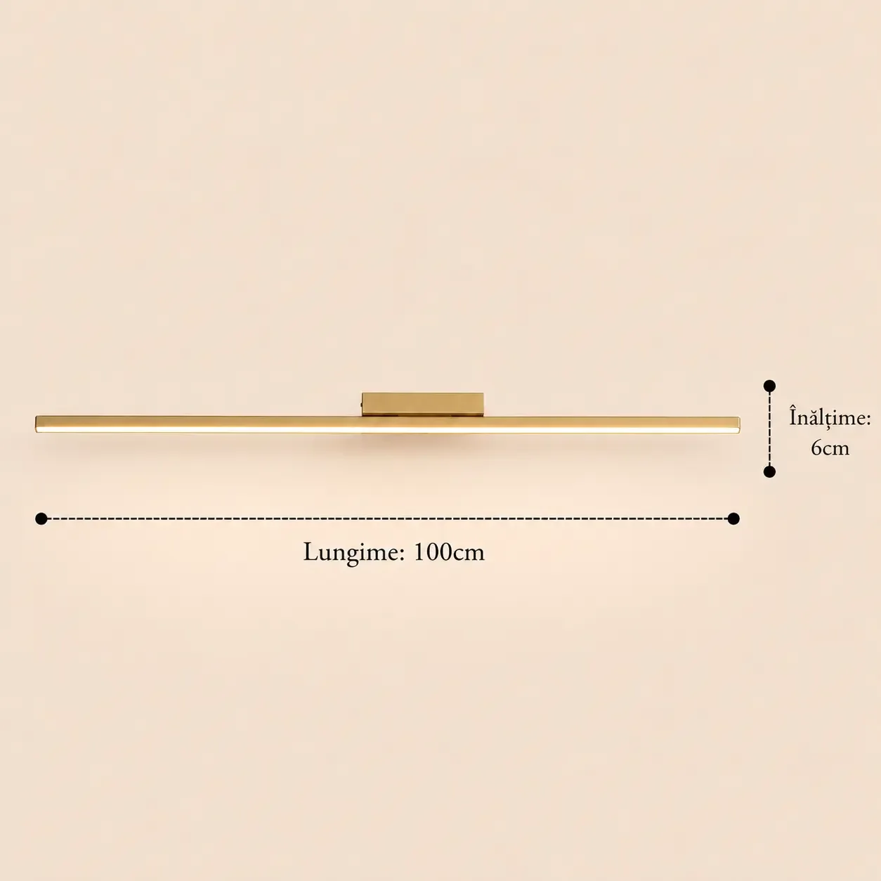Linea-aplica led 100cm auriu