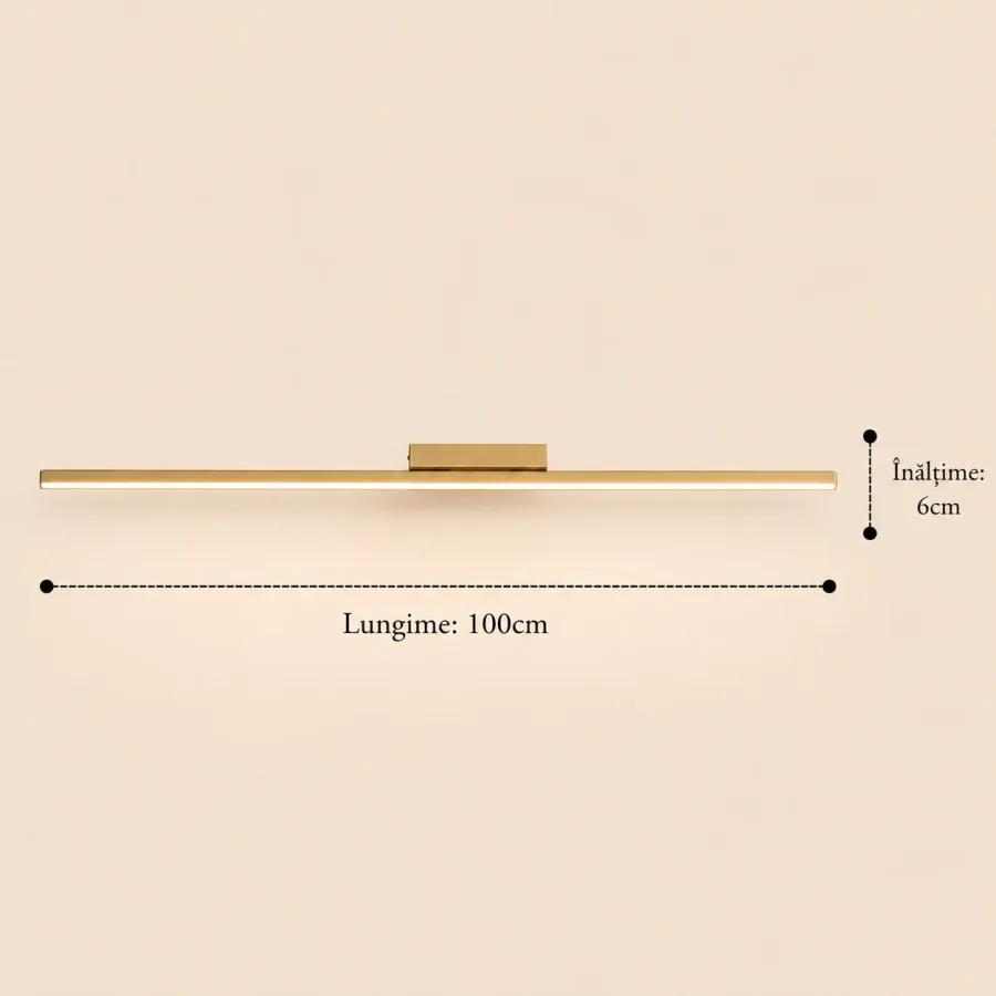 Linea-aplica led 100cm auriu
