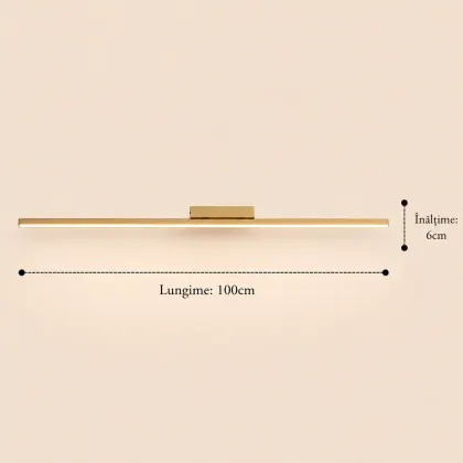 Linea-aplica led 100cm auriu
