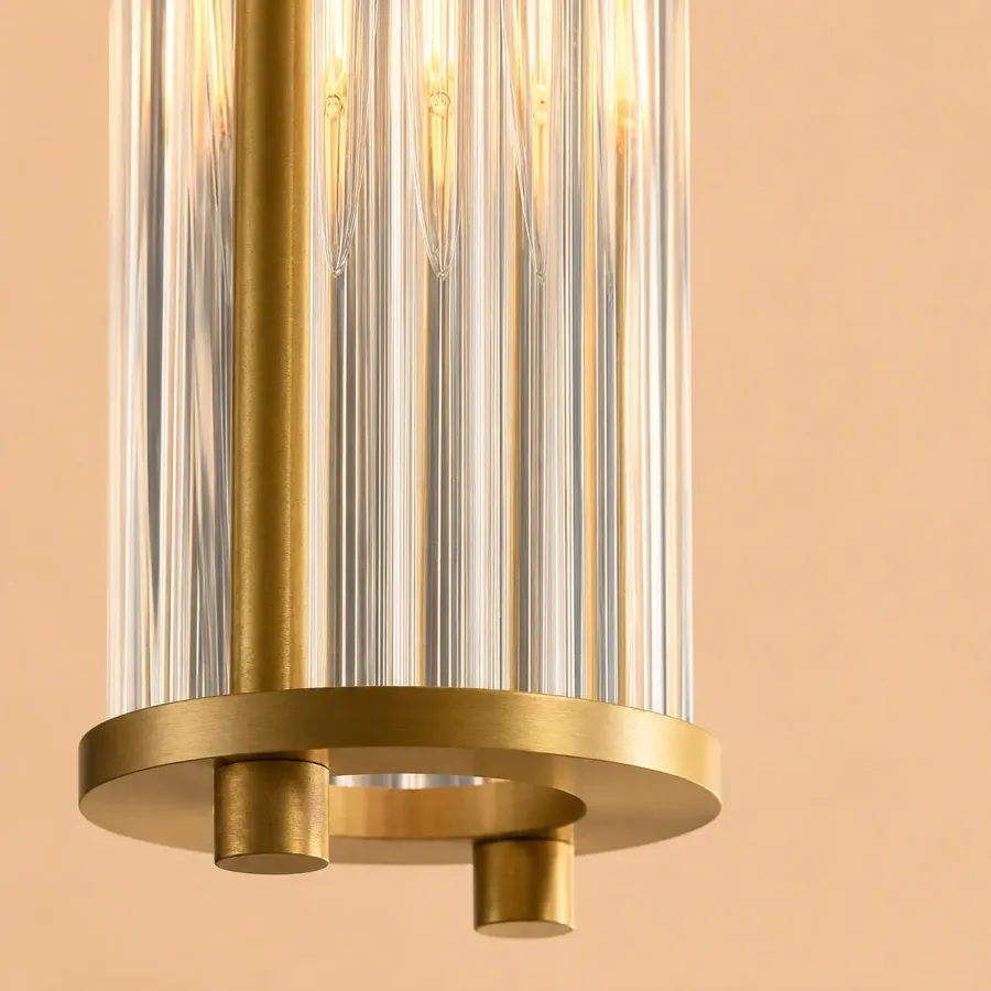 Sivio-Candelabru Auriu Modern cu 6 Becuri