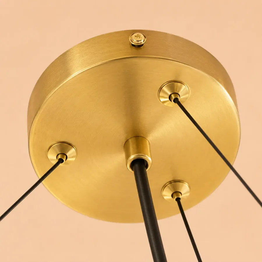 Sivio-Candelabru Auriu Modern cu 6 Becuri
