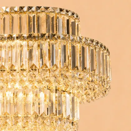Coloss-Candelabru Oval Elegant cristale cu 12 Becuri