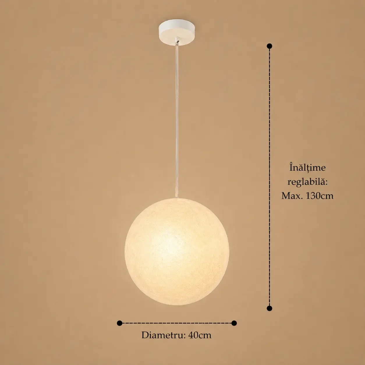 Lunasphere-pendul glob led decorativ diam.40cm